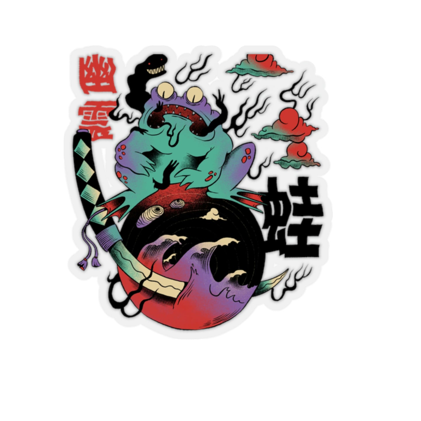 Japan Streeetwear Retro, Japanese Psychedelic Aesthetic Sticker