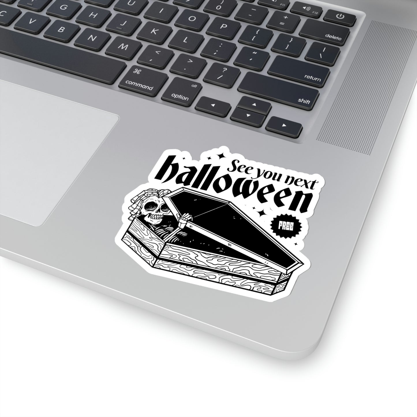 See you next Halloween Skeleton In Coffin Sticker