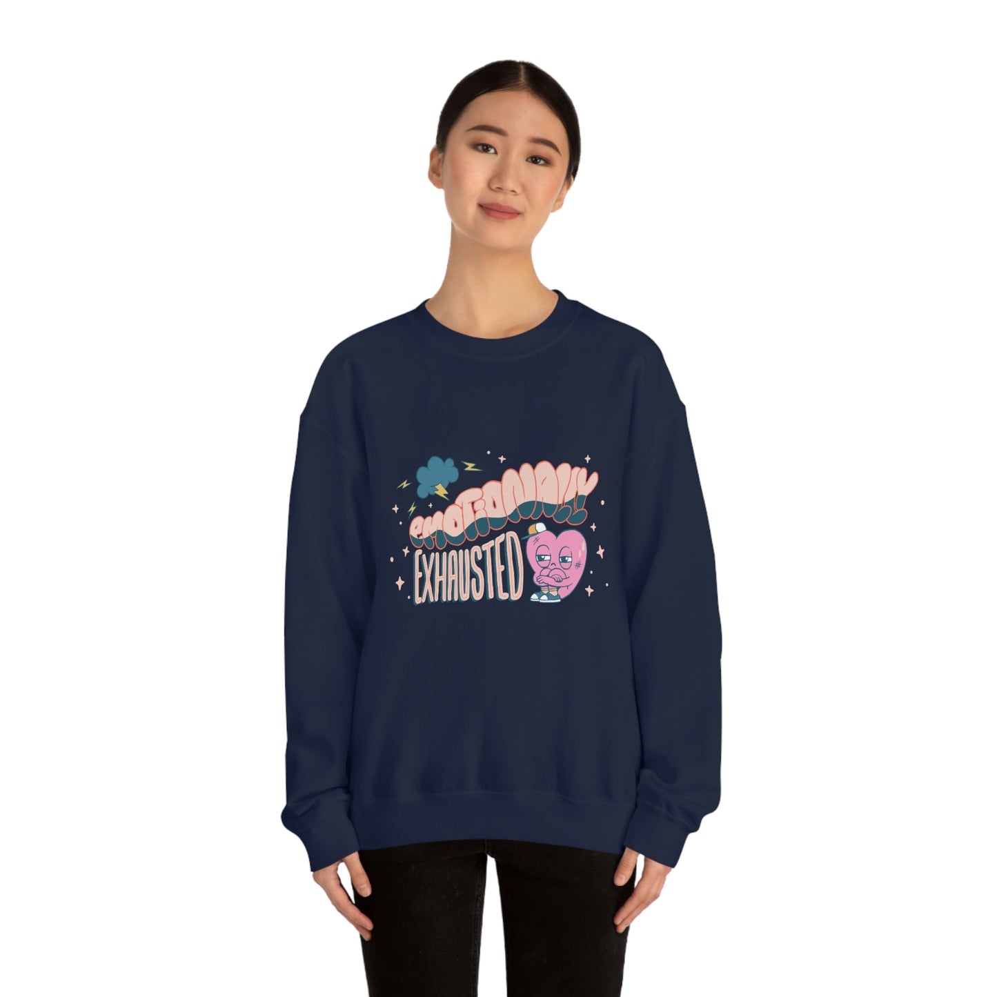 Anti Valentines Day Emotionally Exhausted Sweatshirt