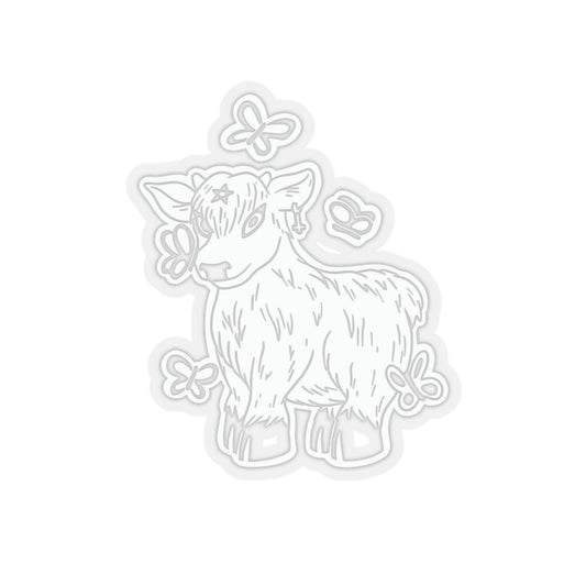 Gothic Cow Graphic Goth Aesthetic Sticker