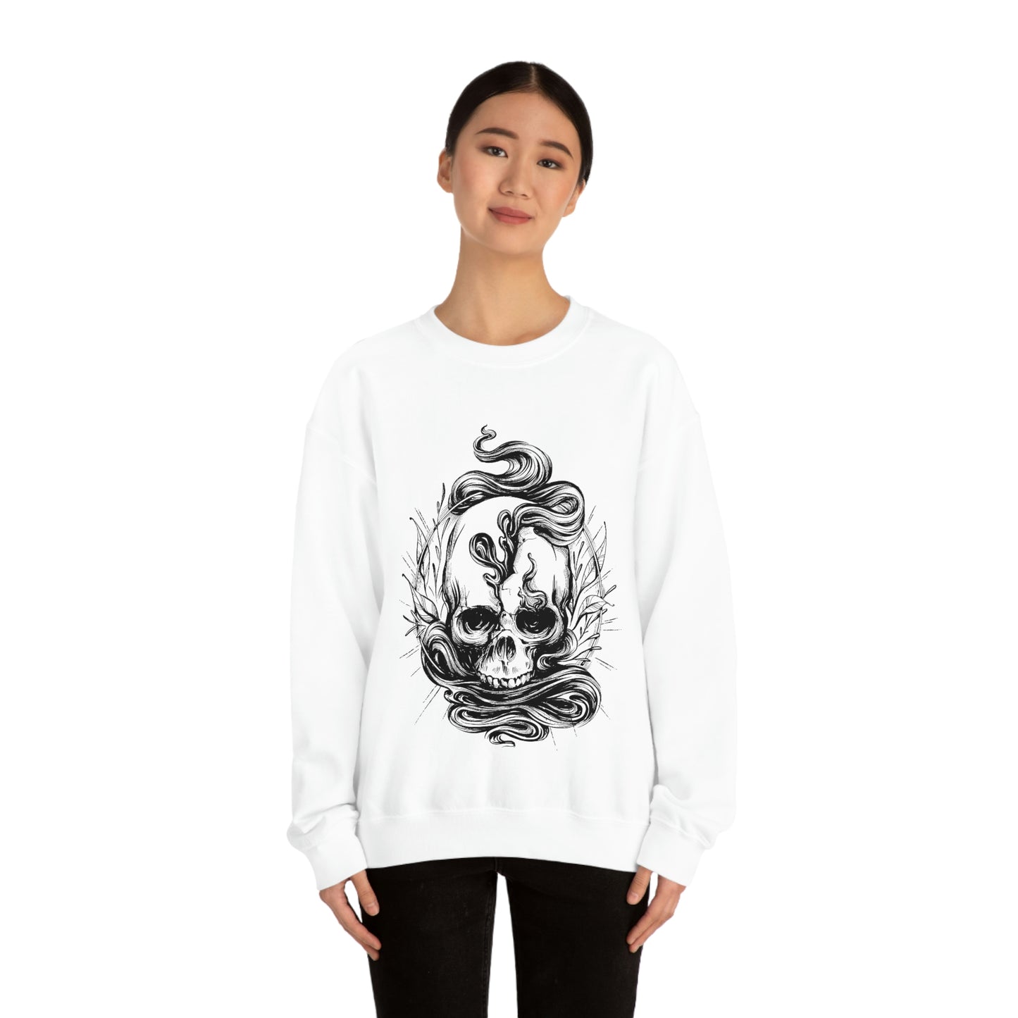 Gothic Skull, Goth Aesthetic Sweatshirt