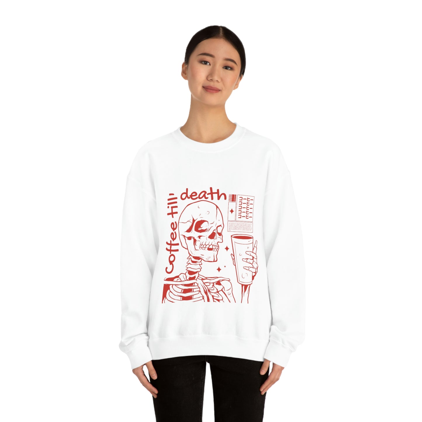 Coffee Till Death Goth Aesthetic Sweatshirt