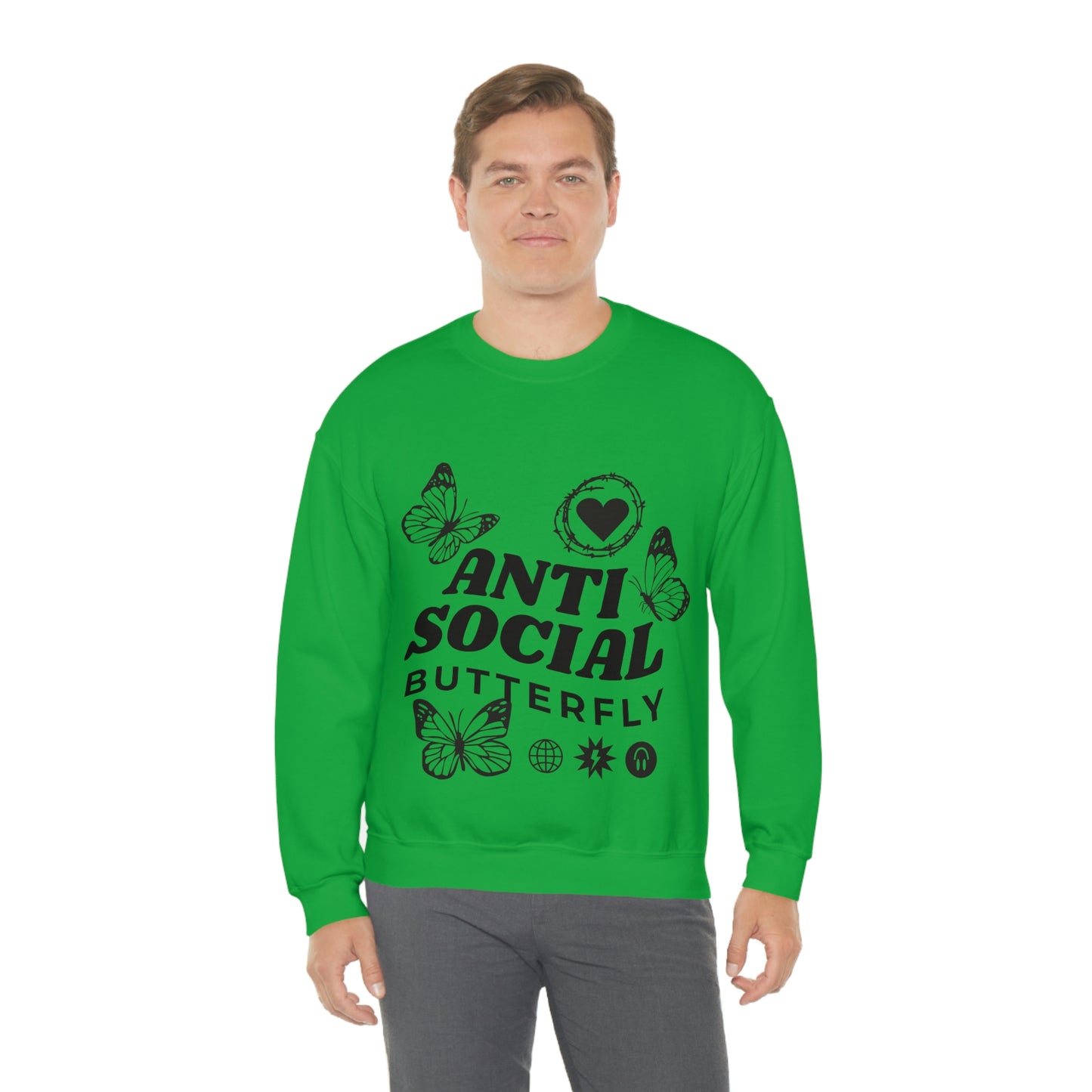 Anti Social Butterfly, Goth Aesthetic Sweatshirt