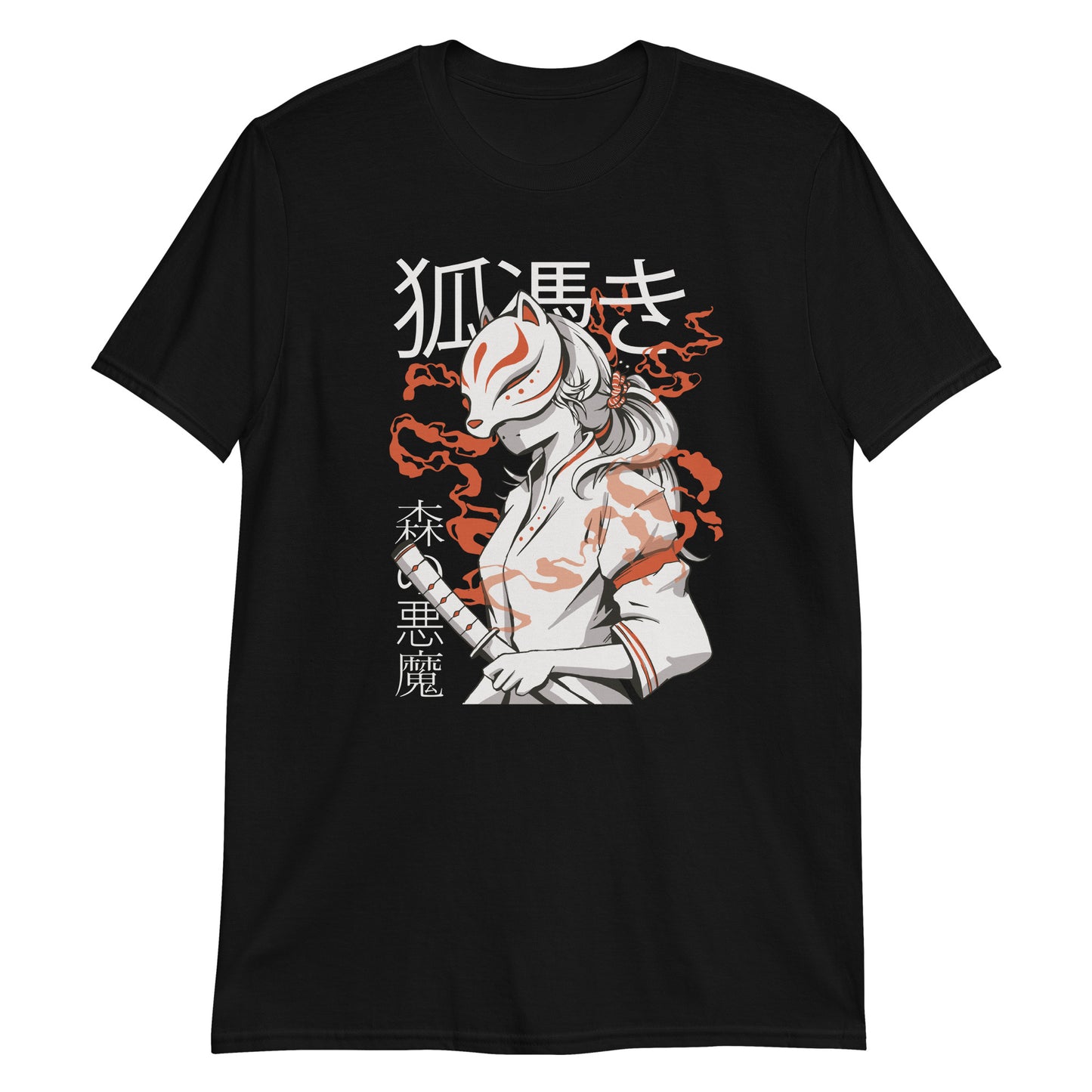 Japanese Aesthetic Kitsune Samurai T-Shirt