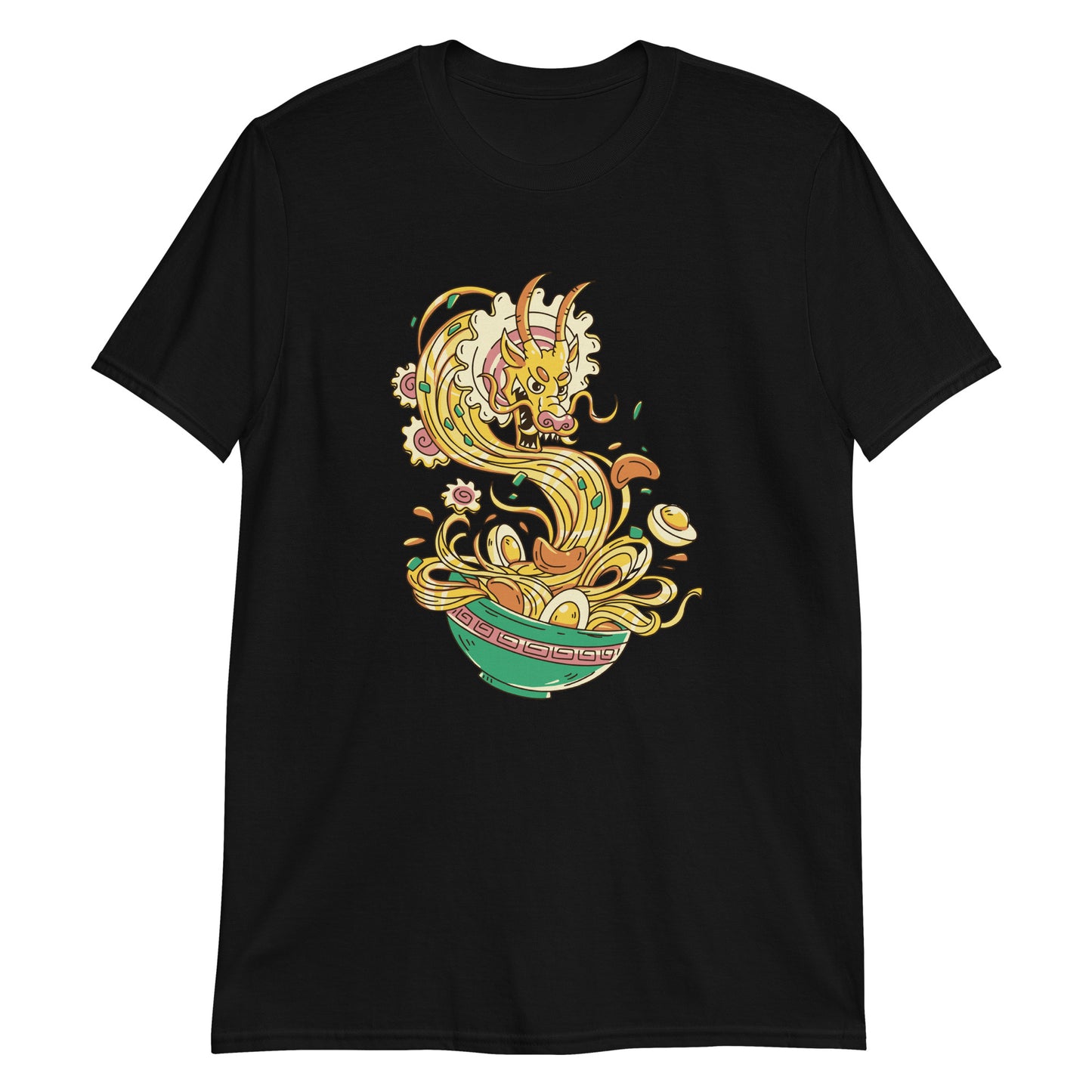 Japanese Aesthetic Dragon Ramen Illustration T-Shirt