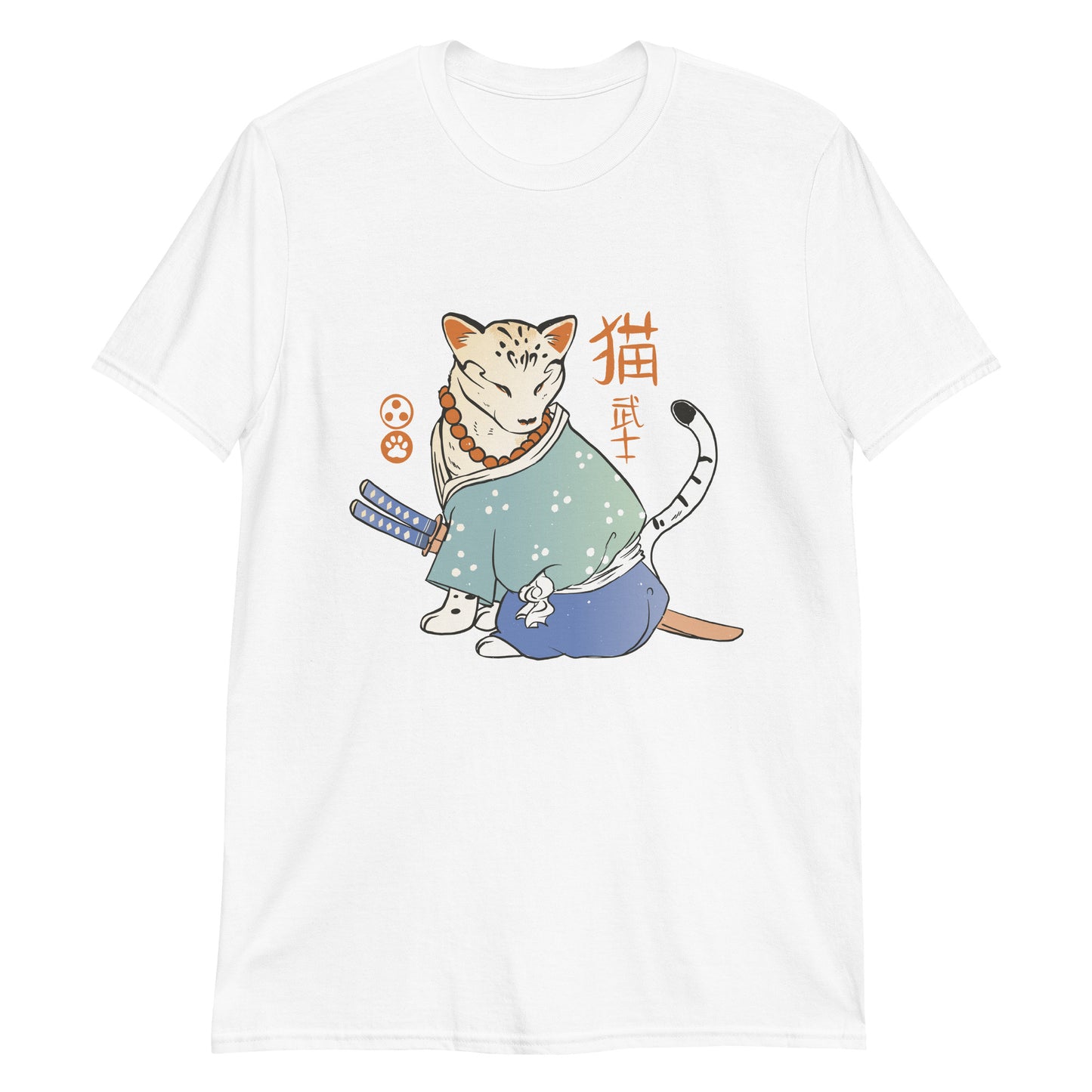 Japanese Aesthetic Samurai Cat T-Shirt
