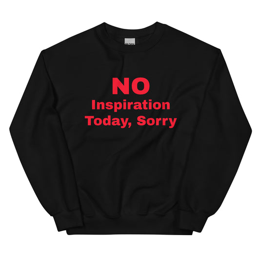 No Inspiration Today Sorry Y2k Clothing Aesthetic Alt Sweatshirt