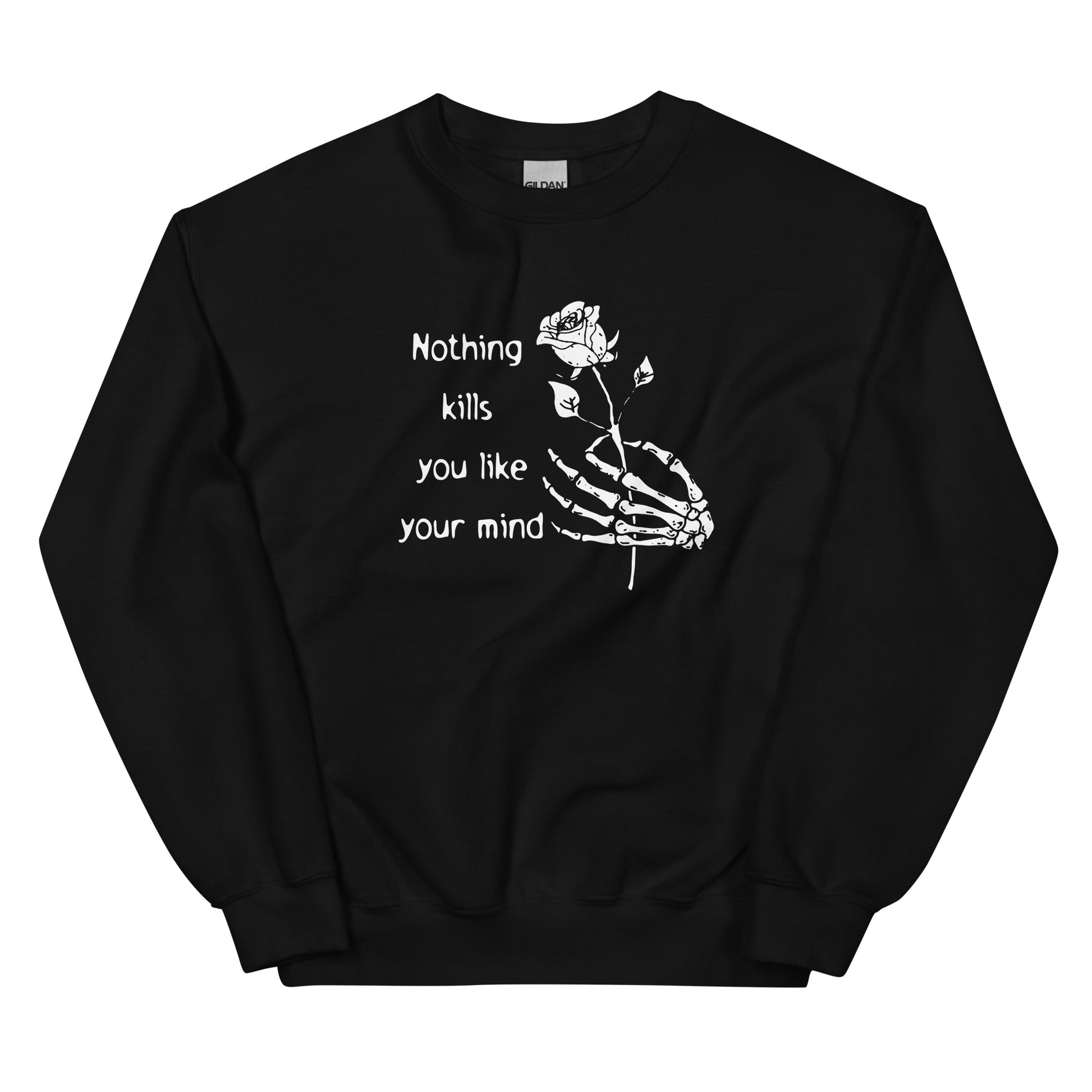 Nothing Kills You Like Your Mind Goth Y2k Alt aesthetic fashion Sweatshirt