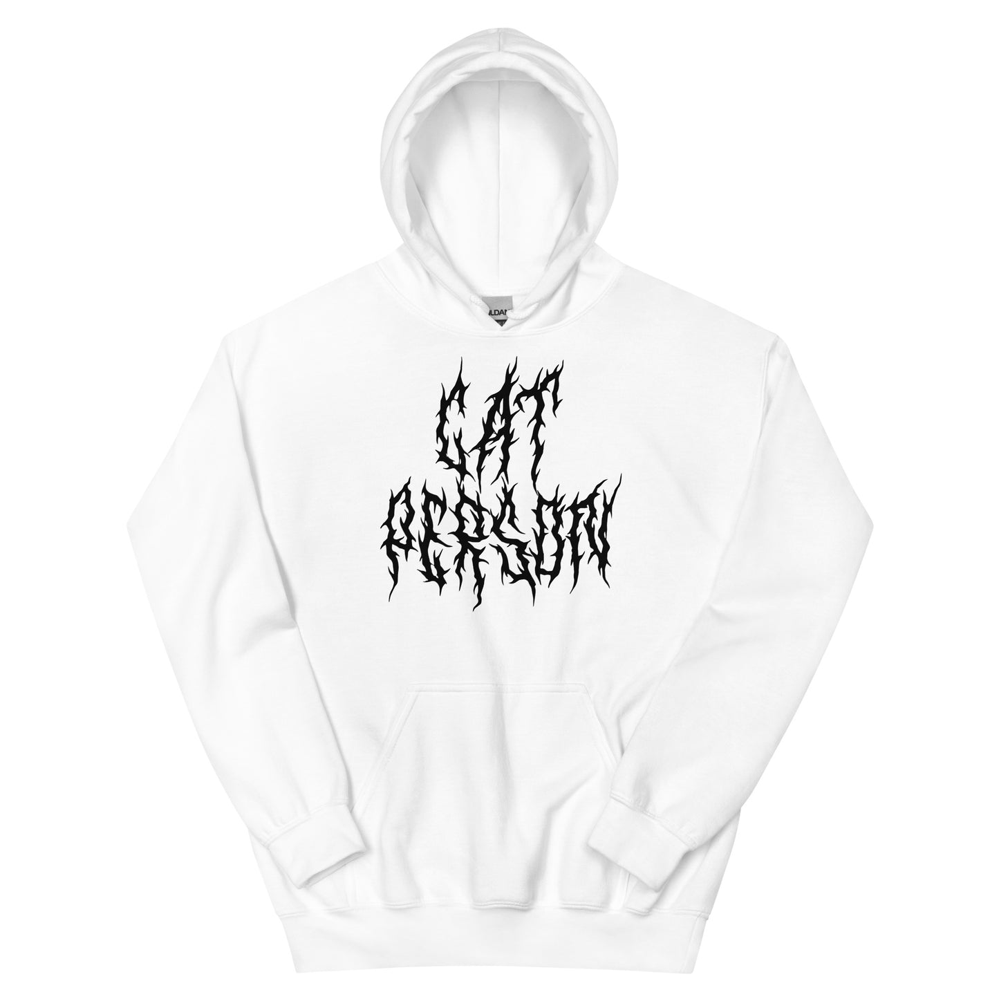 Cat Person Goth Alternative Fashion Y2k White Hoodie