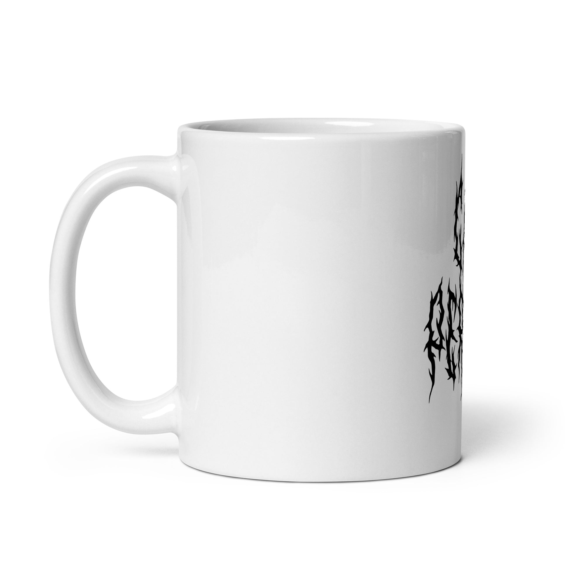 White glossy mug