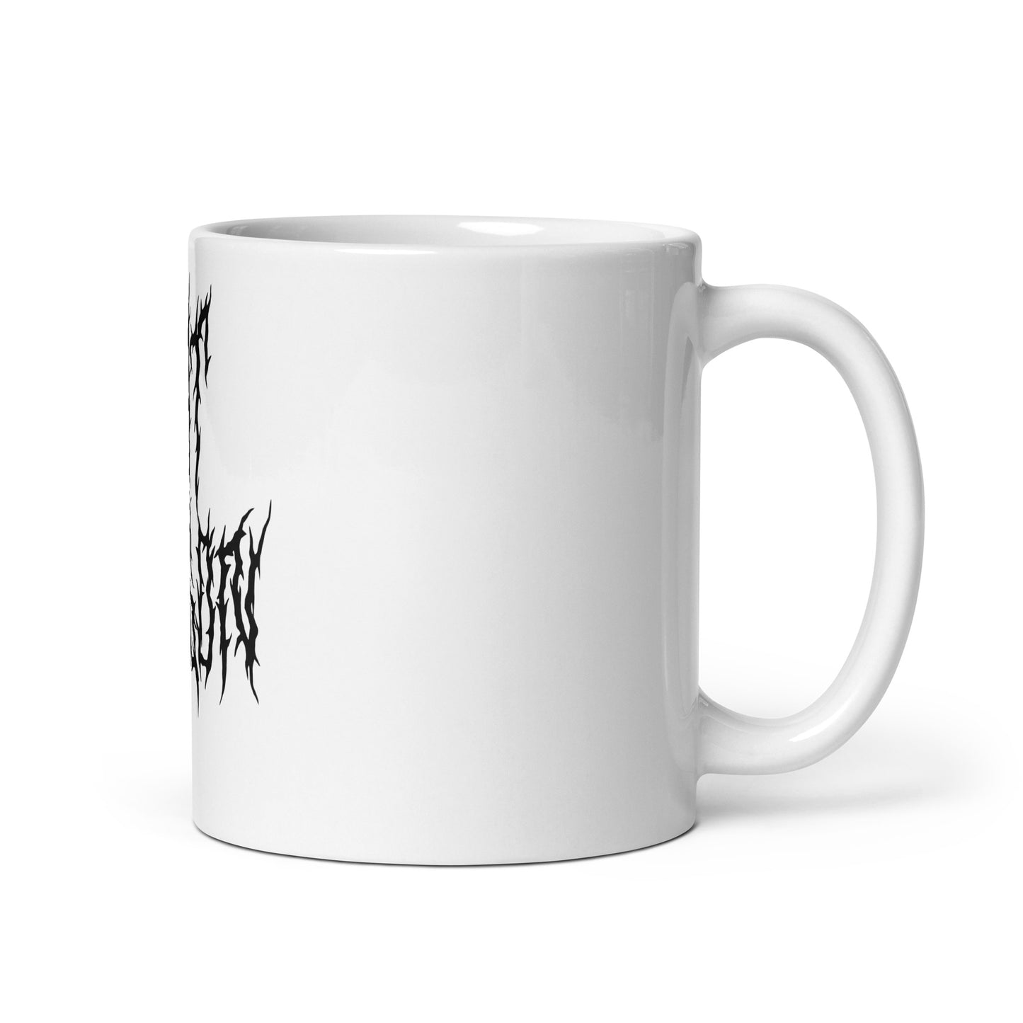 White glossy mug